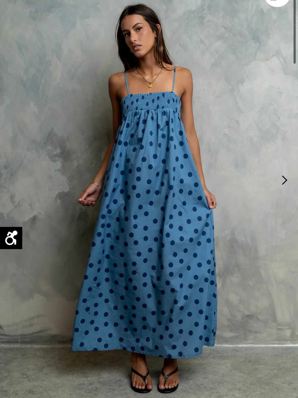Things between Blue Polka Dot Maxi Dress